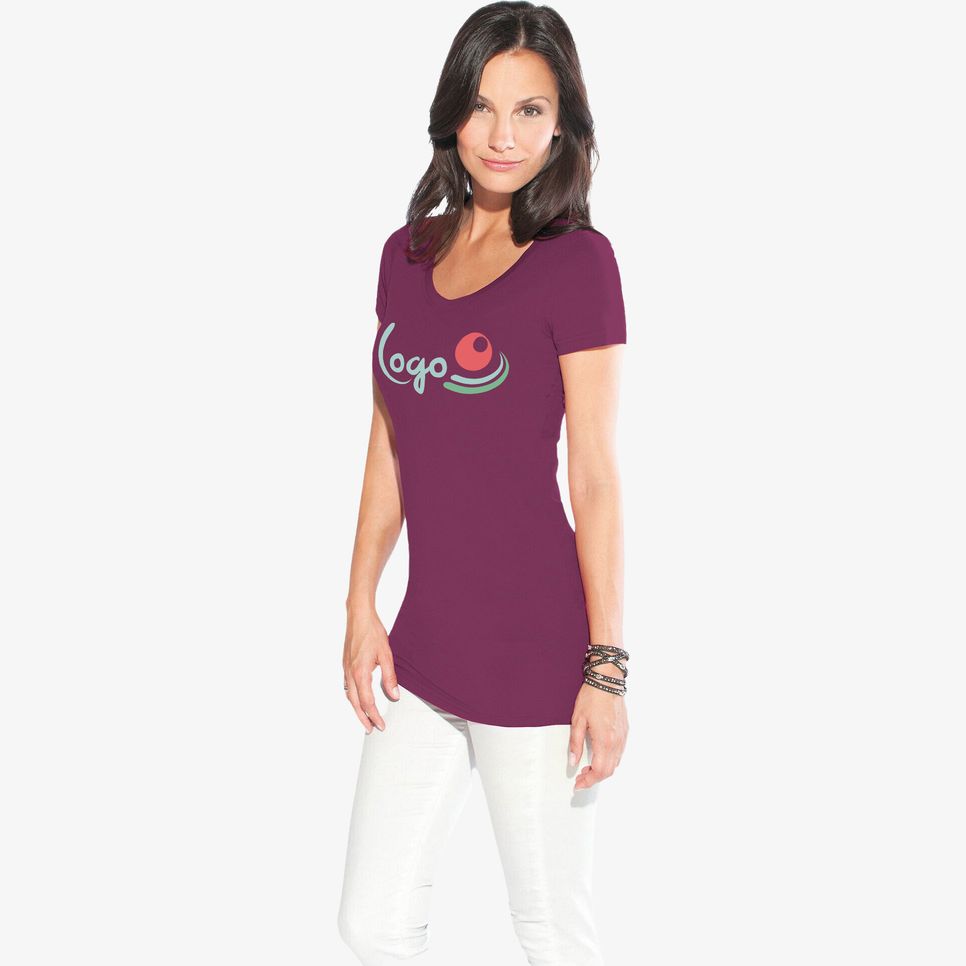 Women´s Slim Fit V-Neck-T Long