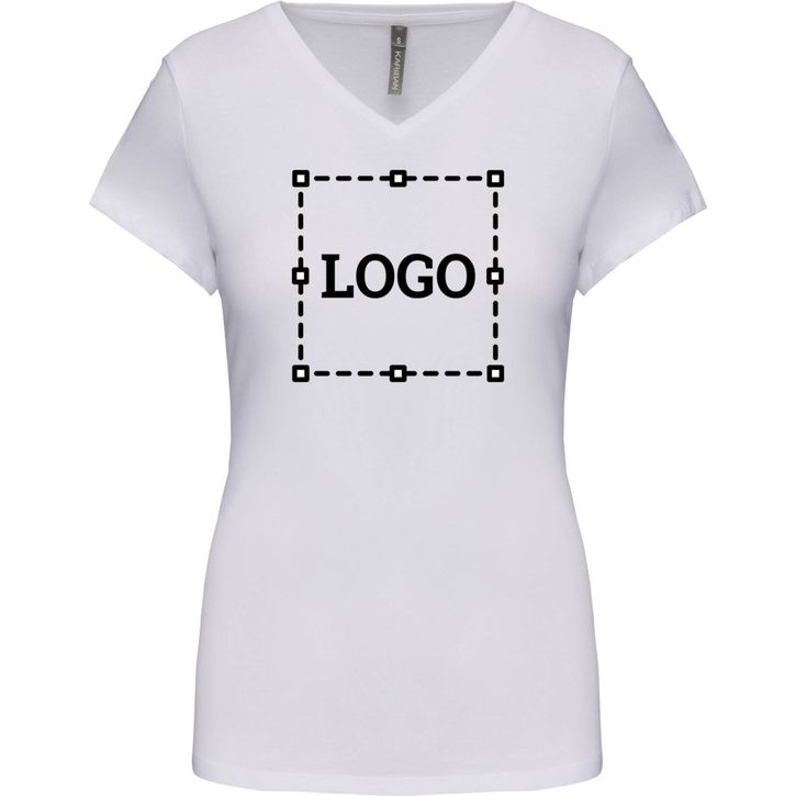 Image produit T-shirt col V manches courtes femme
