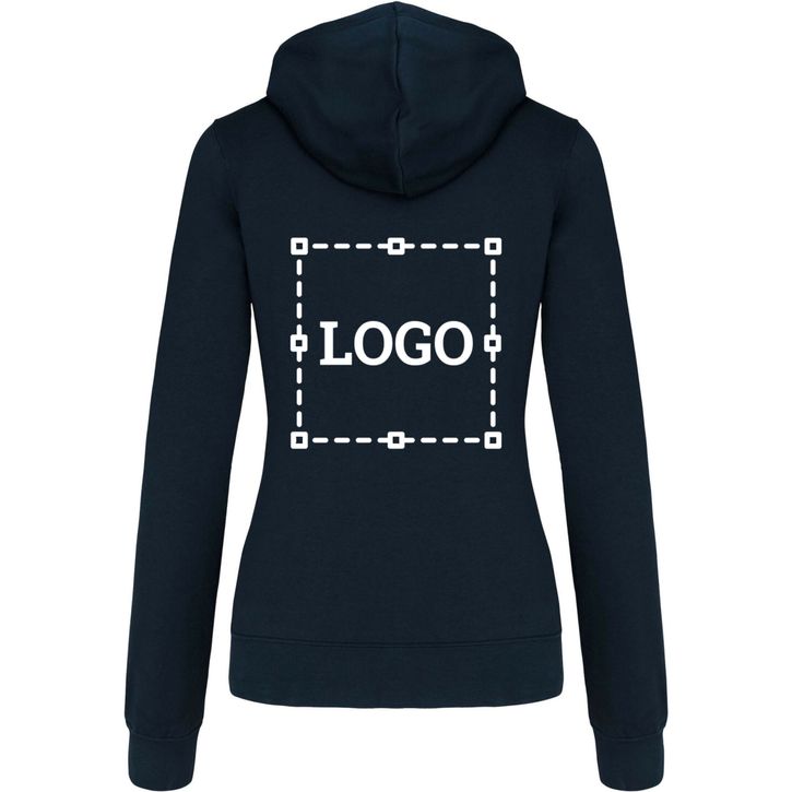 Image produit sweat-shirt zippé capuche contrastée femme