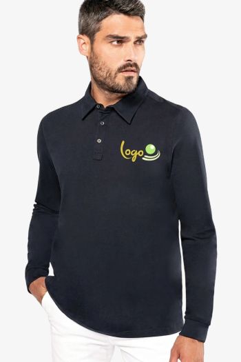 Image produit Polo jersey manches longues homme