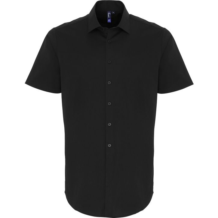 Image produit Chemise en popeline stretch à manches courtes pour homme