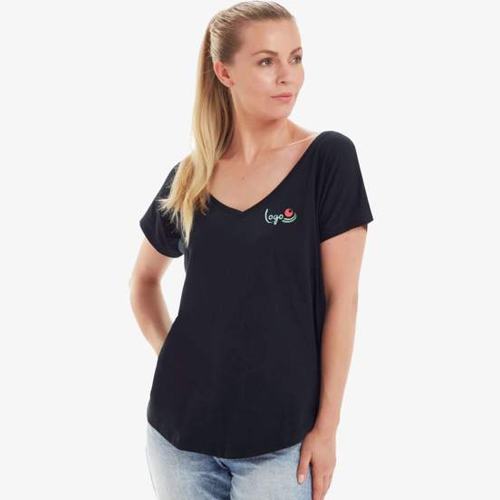 Women's loose fit V Neck T