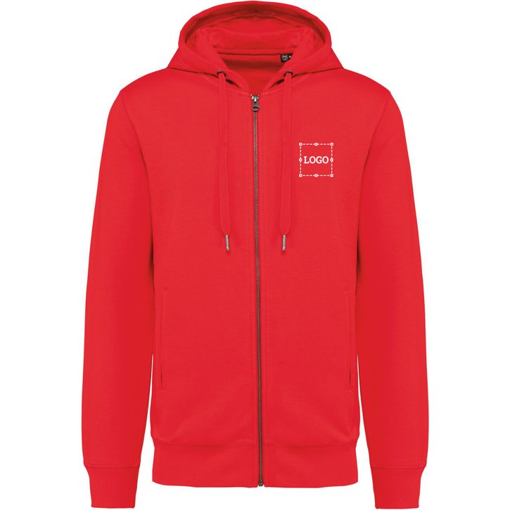 Image produit Sweat-shirt french terry écoresponsable zippé à capuche unisexe