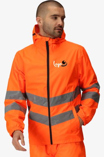 Image produit Men's Hi-Vis Pro Waterproof Reflective Packaway Work Jacket