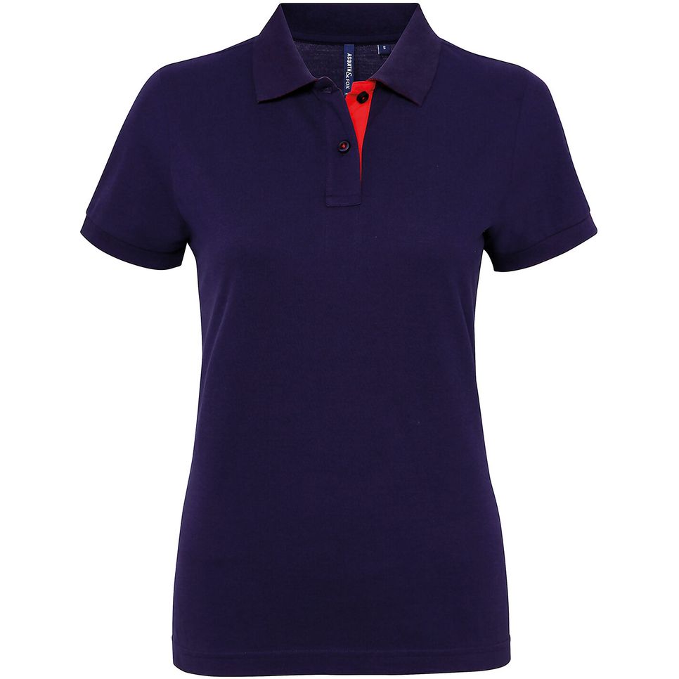 Polo contrasté femme