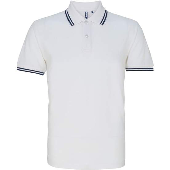 Polo passepoilé coupe classique homme - col contrasté