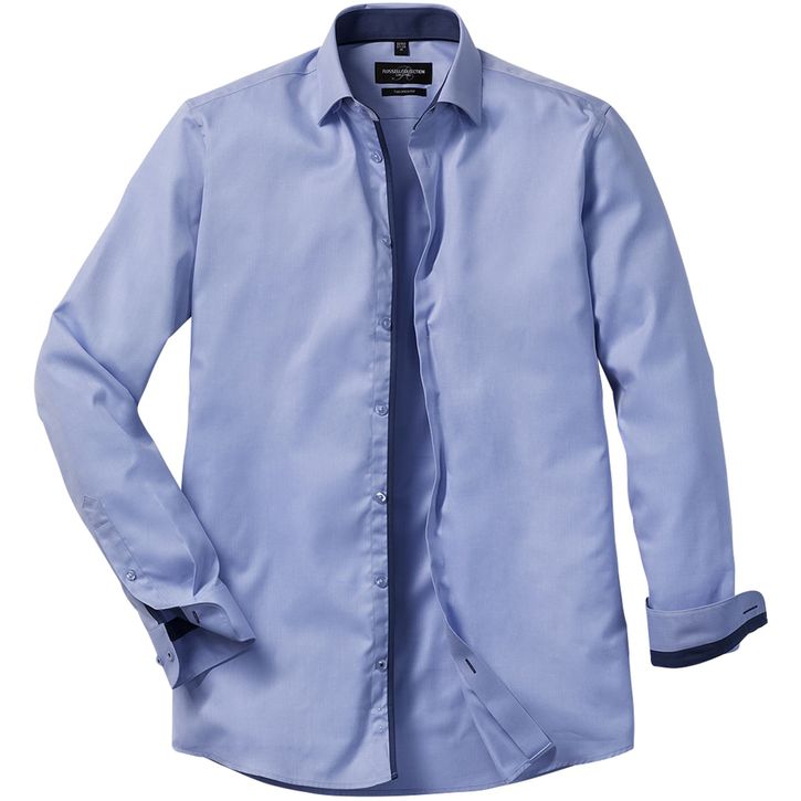 Image produit Men’s long sleeve tailored contrast herringbone shirt