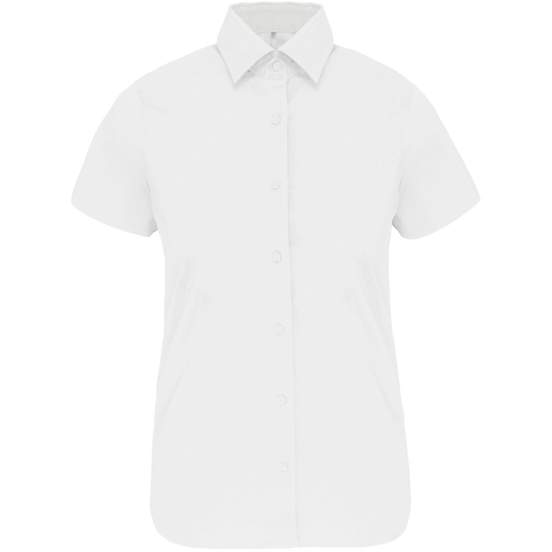 Chemise coton / élasthanne manches courtes femme