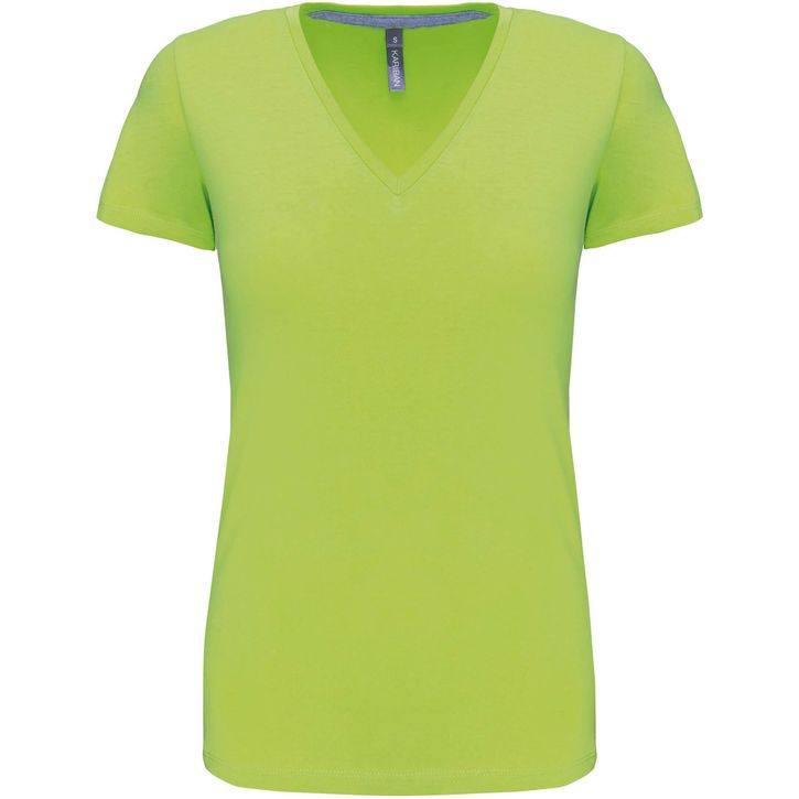 Image produit T-shirt col V manches courtes femme