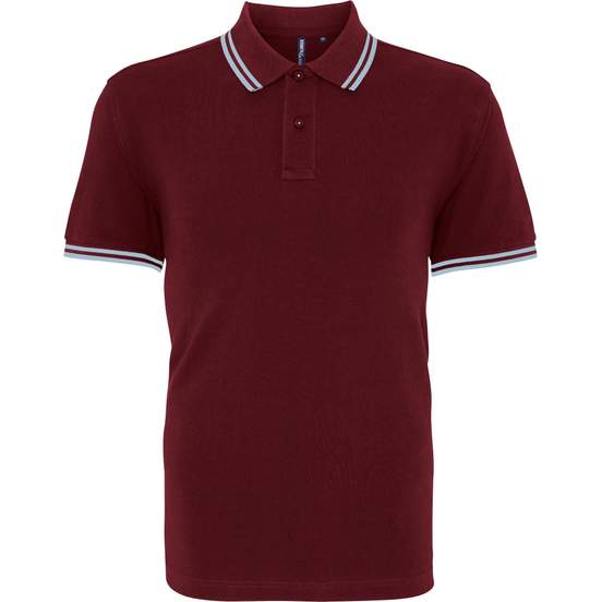 Polo passepoilé coupe classique homme - col contrasté