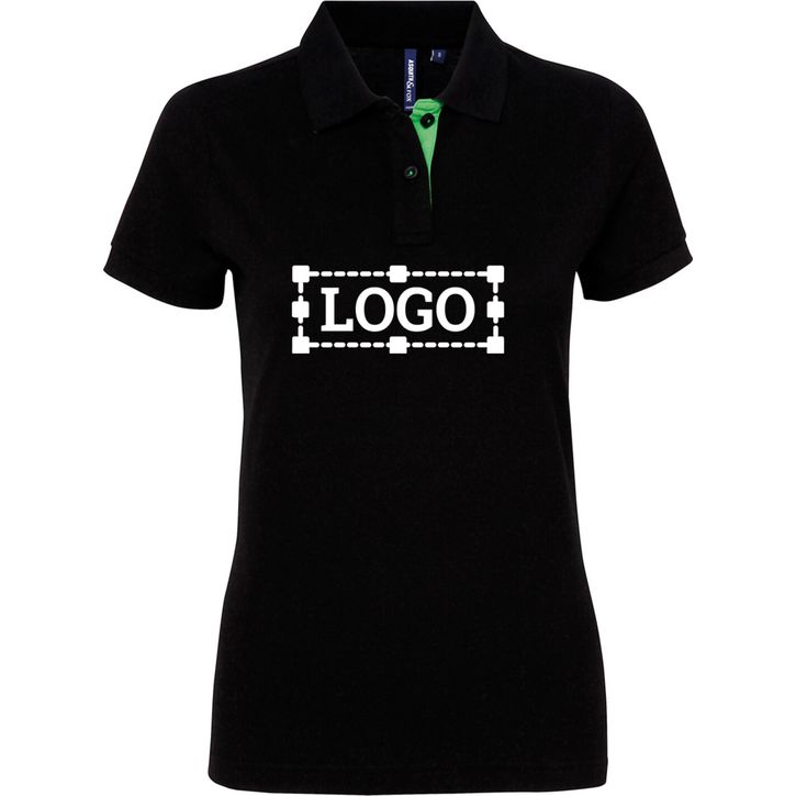 Image produit Polo contrasté femme