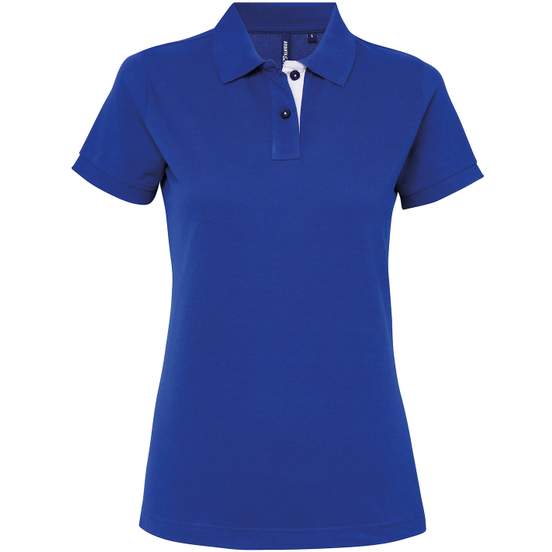 Polo contrasté femme