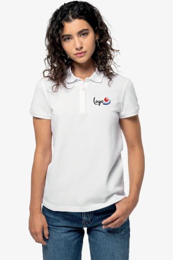 Image produit Polo piqué manches courtes femme