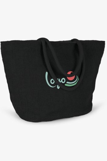 Image produit Sac shopping en fils de jute tressée, effet toile tricotée