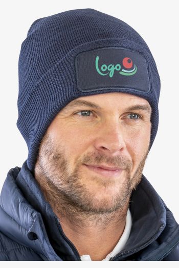 Image produit Recycled double knit printers beanie