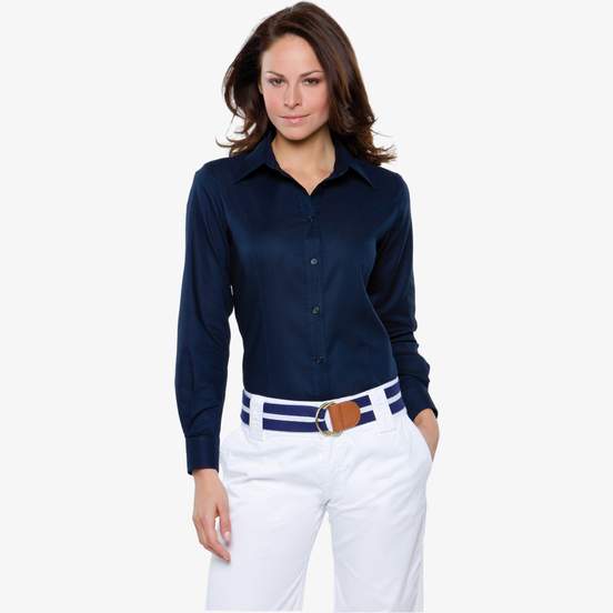 Promotional Ladies Long Sleeve Oxford Blouse