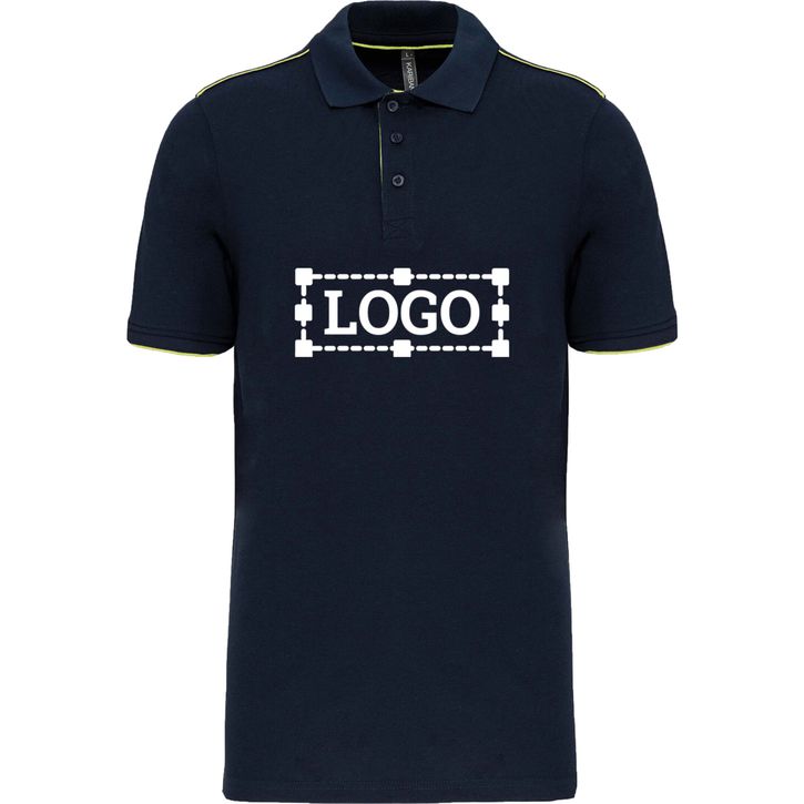 Image produit Polo Day To Day contrasté manches courtes homme