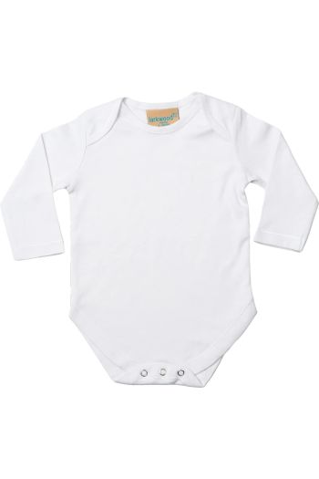 Long Sleeved Baby Bodysuit - White