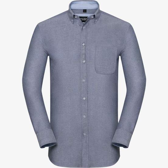 Men’s long sleeve tailored washed oxford