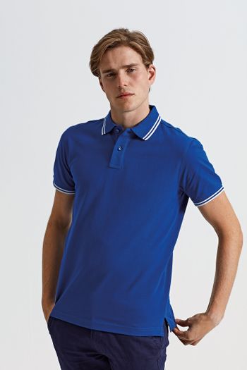 Image produit Polo passepoilé coupe classique homme - col contrasté