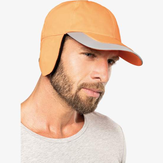 Casquette hiver fluorescente - 6 panneaux