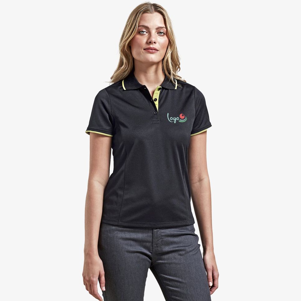 Polo Coolchecker® contrasté pour femme