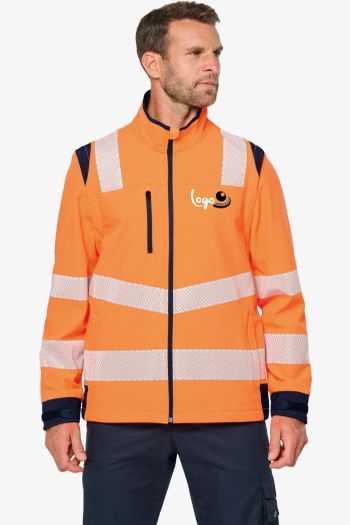 Image produit Veste softshell de sécurité recyclée avec manches détachables unisexe