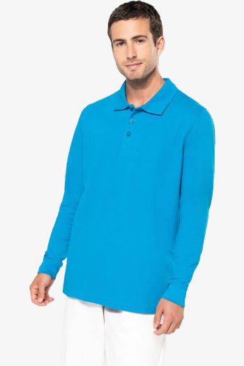Image produit Polo piqué manches longues homme 