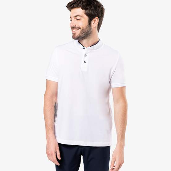 Polo col mao manches courtes homme