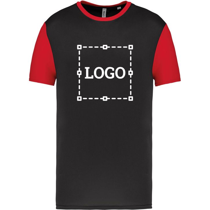 Image produit Maillot manches courtes bicolore unisexe