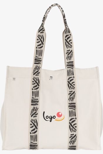 Image produit Grand sac shopping recyclé à soufflet