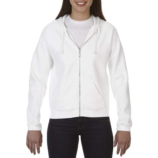 Ladies` Full Zip Hooded Sweatshirt
