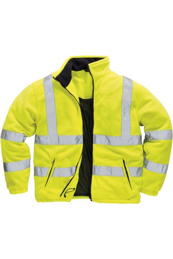 Hi-vis mesh lined fleece  - Yellow
