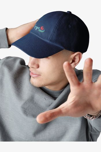 Image produit Casquette en coton sergé épais profil bas