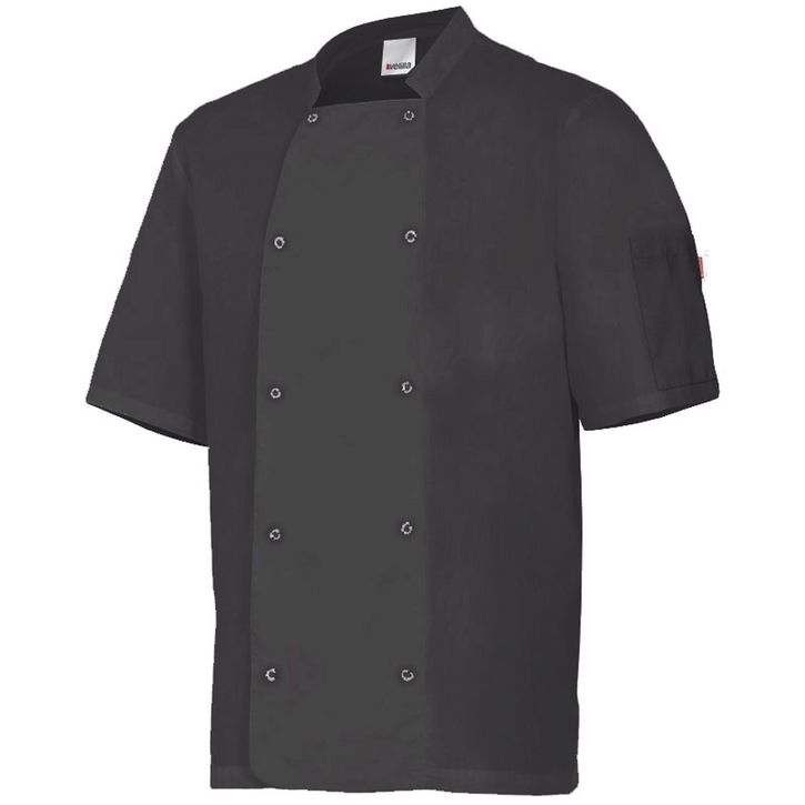 Image produit Veste de cuisinier manches courtes avec boutons pression