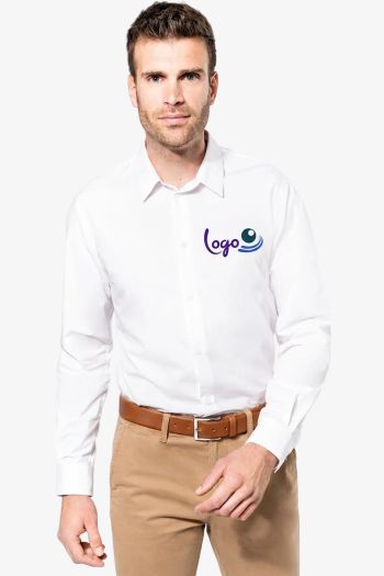 Image produit Chemise popeline manches longues homme