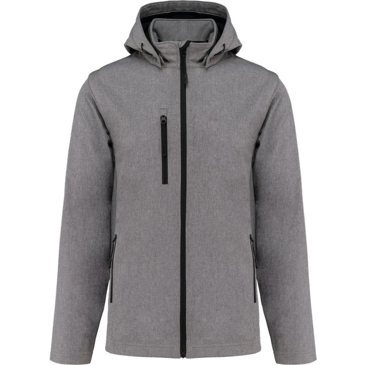 Image produit Veste Softshell 3 couches à capuche avec manches amovibles unisexe