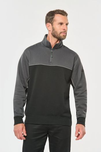 Image produit Sweat-shirt écoresponsable col zippé unisexe