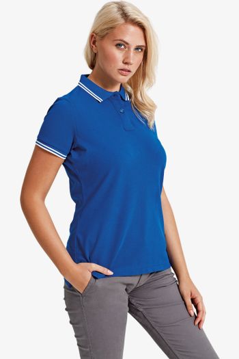 Image produit Polo passepoilé coupe classique femme - col contrasté