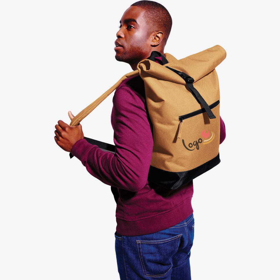 Roll-top backpack