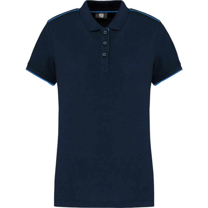 Image produit Polo Day To Day contrasté manches courtes femme