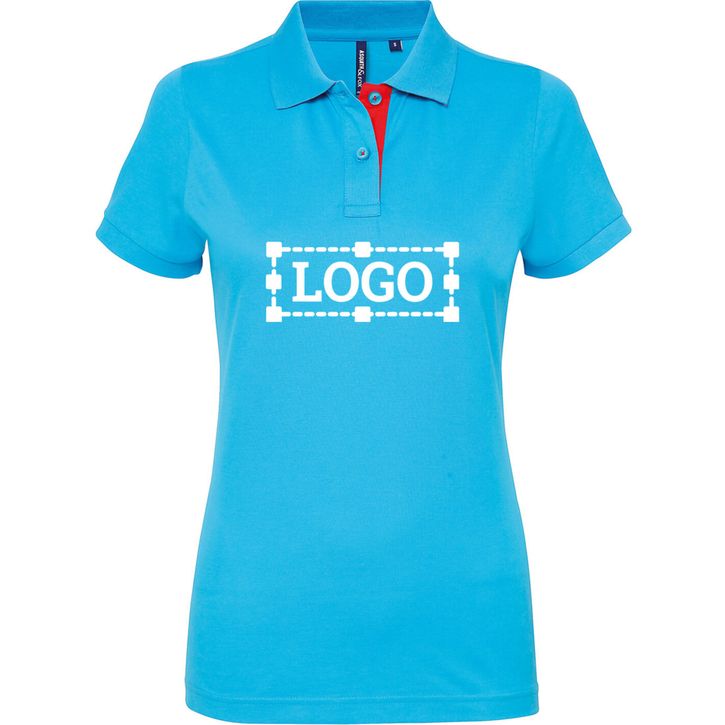 Image produit Polo contrasté femme
