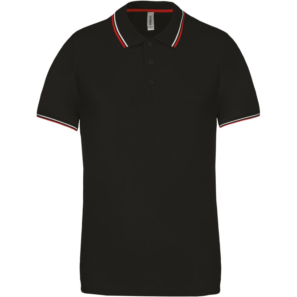 Polo maille piquée manches courtes homme