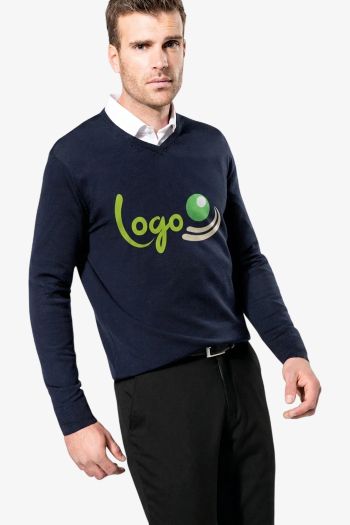 Image produit Pull Mérinos col V homme