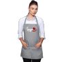 Short bib apron basic with buckle and pocket
