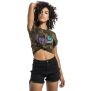 Ladies Camo Extended Shoulder Camo Tee
