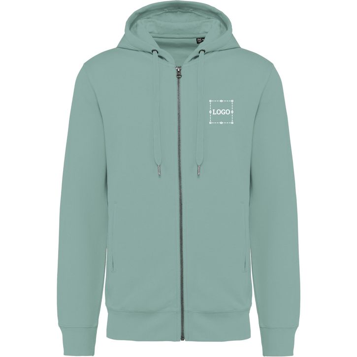 Sweat-shirt french terry écoresponsable zippé à capuche unisexe