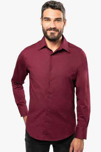 Image produit Chemise coton / élasthanne manches longues homme