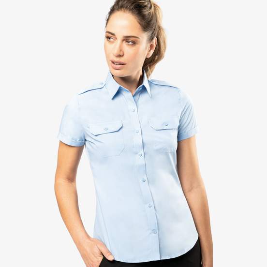 Chemise pilote manches courtes femme