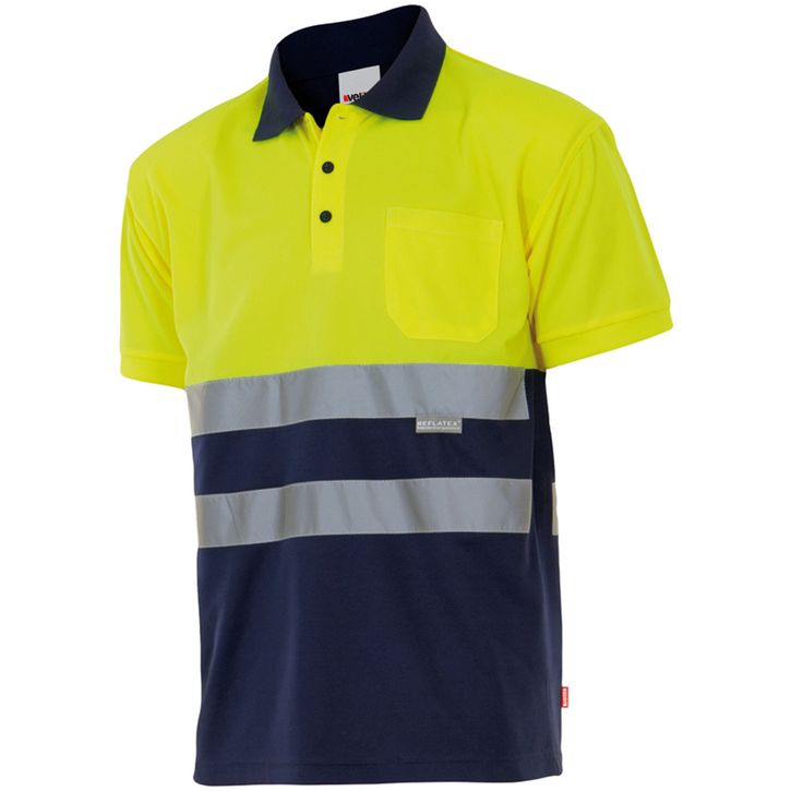 Image produit Polo bicolore manches courtes haute visibilité